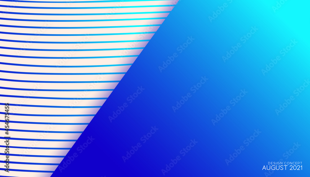 Poster abstract blue background with lines for minimal new concept banner design template.