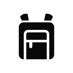 School bag icon vector graphic