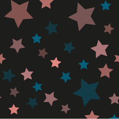 Obraz premium Seamless pattern with colorful stars. Vector