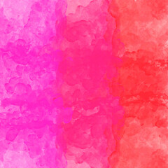 Unevenly deep pink and red abstract watercolor painting image background.