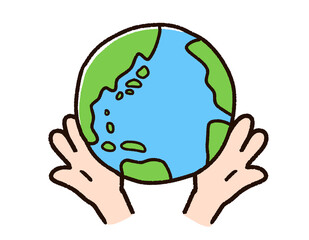 手のひらに乗せた地球