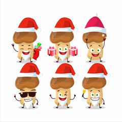 Santa Claus emoticons with straw mushroom cartoon character