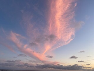 Fototapeta na wymiar Pink clouds at sunset