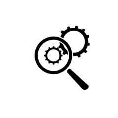 Magnifying glass icon isolated on white background