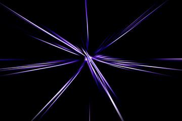 Abstract surface of radial blur zoom  in blue and lilac tones against a black background. Glowing...