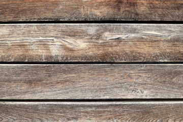 Fototapeta premium Old wooden boards, wood wall texture. Brown panels for background