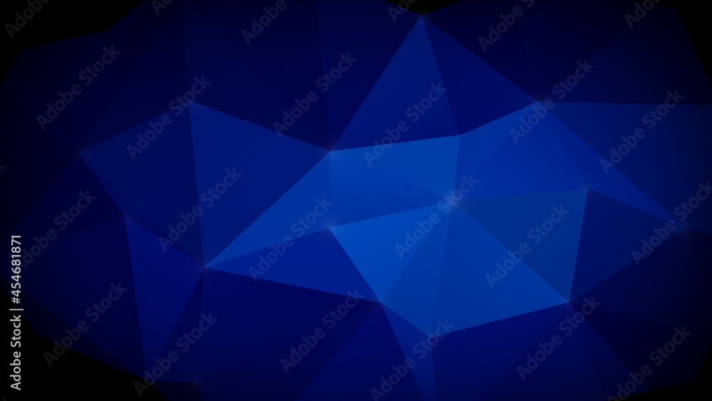 Aufkleber blue polygon vector pattern background. abstract 3d triangular low poly style gradient background in