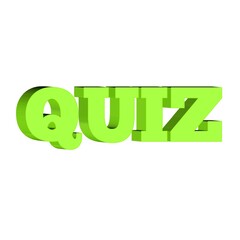 Beautiful quiz web icon 3d sticker colorful white background