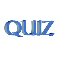 Beautiful quiz web icon 3d sticker colorful white background