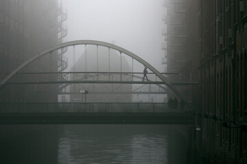 Speicherstadt Hamburg bei Nebel