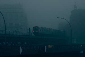 Speicherstadt Hamburg bei Nebel