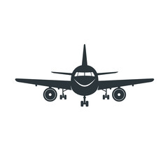 illustration of airplane, airplane icon, vector art.