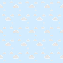 Seamless pattern cloud and sky.simple line seamless design pastel color.Love,Cute,fall in love,gift.