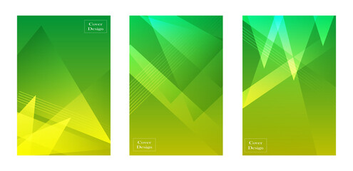set of green and yellow background