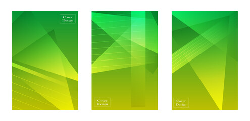 Fototapeta premium set of green and yellow background