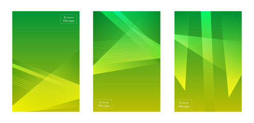 set of green and yellow background