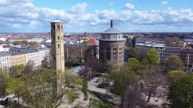 Luftansicht Park am Wasserturm Berlin Prenzlauer Berg