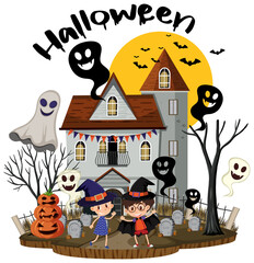 Halloween festival with haunted mansion