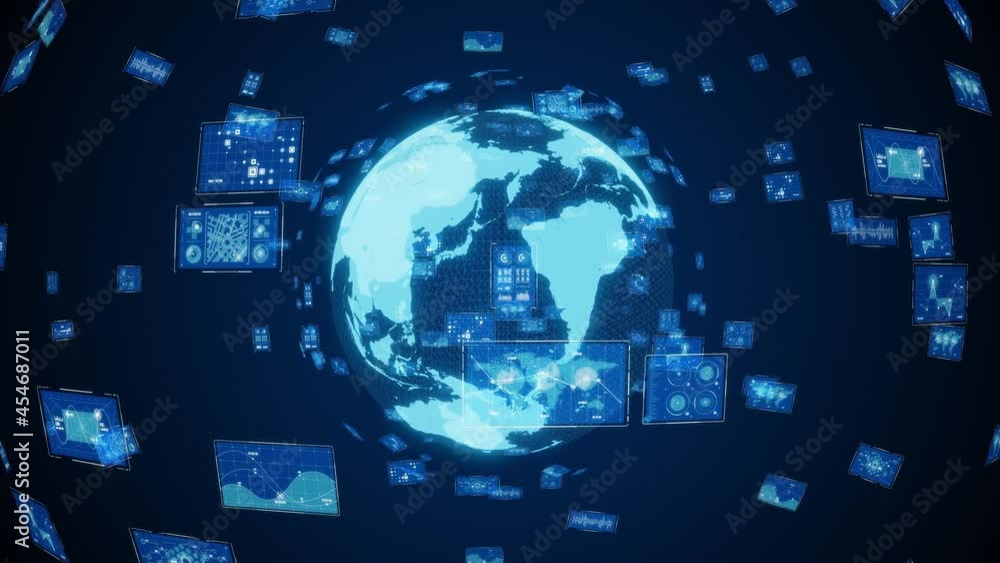 Aufkleber global communication network concept. digital transformation. dx.