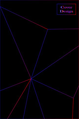 black background with blue and red lines