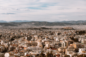 Fototapeta premium View of Athens from mount Hymettus