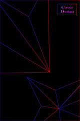 black background with blue and red lines