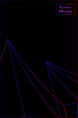 black background with blue and red lines
