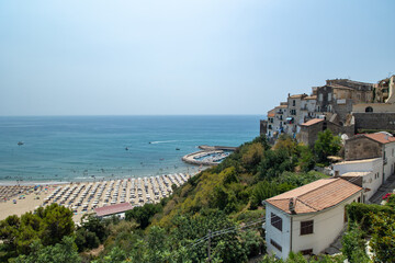 panoramic view Sperlonga town Italy