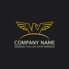 Falcon Logo Template vector wings