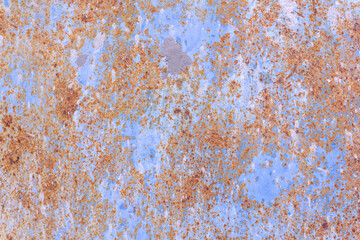 Old metal rusty tetrapad breakwater details close up