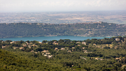 Lake Albano near Rome Italy