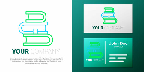 Line Book icon isolated on white background. Colorful outline concept. Vector