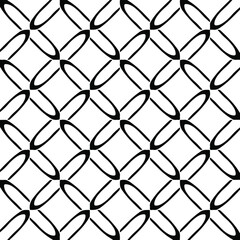 Seamless vector pattern in geometric ornamental style. Black and white pattern.
