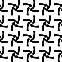 Seamless vector pattern in geometric ornamental style. Black and white pattern.
