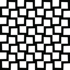 Seamless vector pattern in geometric ornamental style. Black and white pattern.