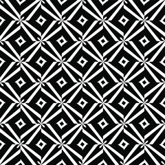 Seamless vector pattern in geometric ornamental style. Black and white pattern.
