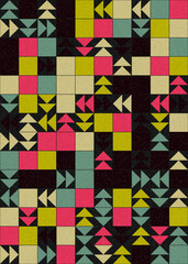 Abstract Geometric Pattern generative computational art illustration