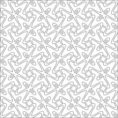 Vector pattern with symmetrical elements . Modern stylish abstract texture. Repeating geometric tiles from striped elements.