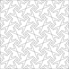 Vector pattern with symmetrical elements . Modern stylish abstract texture. Repeating geometric tiles from striped elements.
