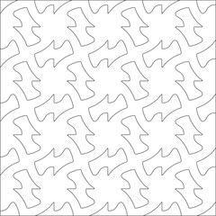 Vector pattern with symmetrical elements . Modern stylish abstract texture. Repeating geometric tiles from striped elements.