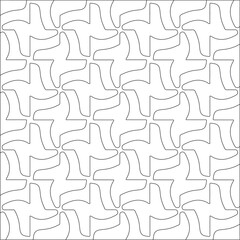 Vector pattern with symmetrical elements . Modern stylish abstract texture. Repeating geometric tiles from striped elements.