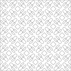 Vector pattern with symmetrical elements . Modern stylish abstract texture. Repeating geometric tiles from striped elements.