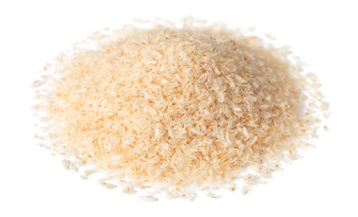 Whole psyllium husks isolated on white background