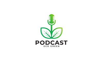 Nature Podcast Logo Design Template Element
