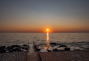 Sonnenuntergang an der Adriaküste