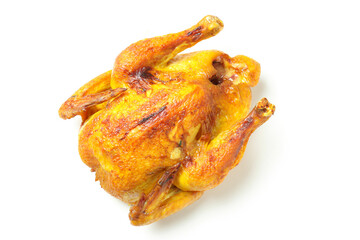 Thanksgiving Day roast turkey isolated on white background