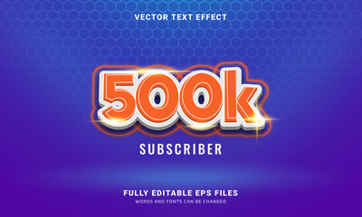 Subscriber count editable text effect design