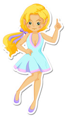 Cute fairy cartoon character sticker