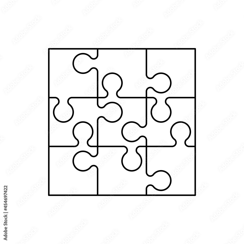 Aufkleber puzzle background pattern. many step circle business card. a lot of piece flat puzzle presentation. 