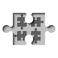 A lot of piece flat puzzle presentation. Many step puzzles business background. Simple pattern. Section compare service banner. puzzle illustration template simple shape. Abstract Background